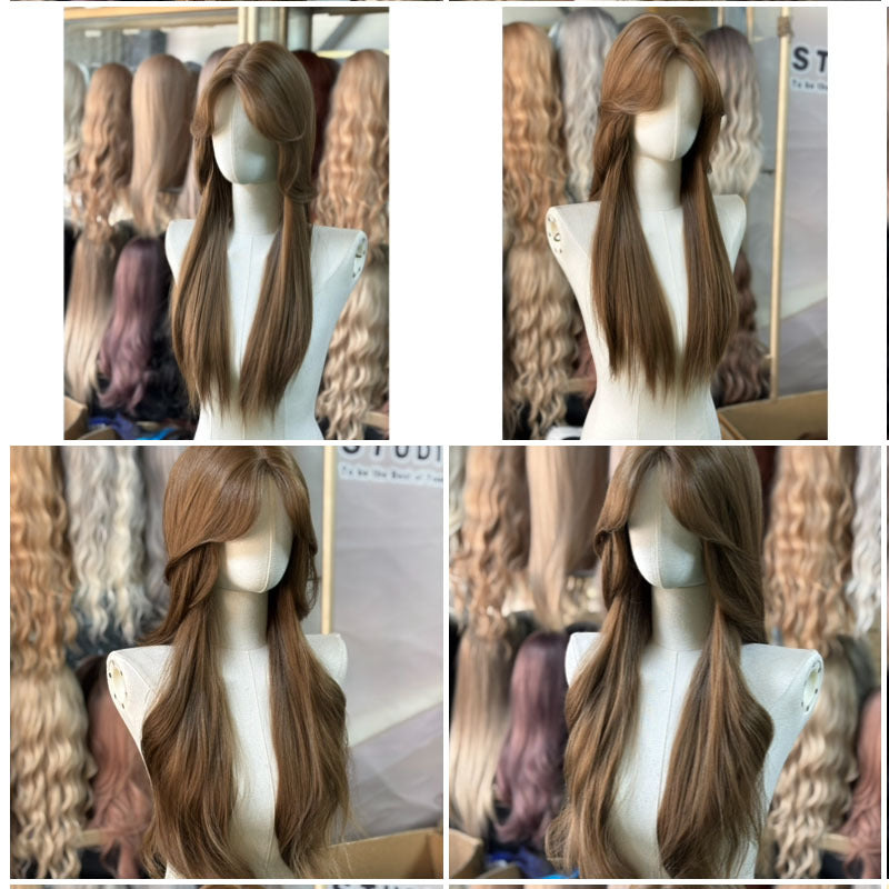 Small Lace Curly Hair Medium Natural Long Straight Wig