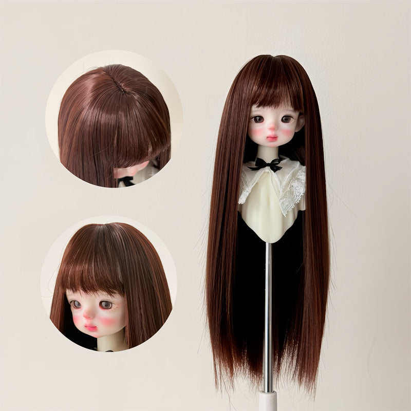 Silk Long Straight Hair Cover Bangs Rough Cos Wig
