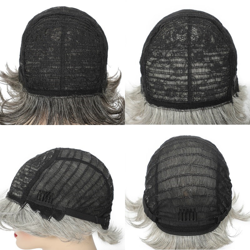 Popular Human Mechanism Gray Granny Grey Real Hair Wig