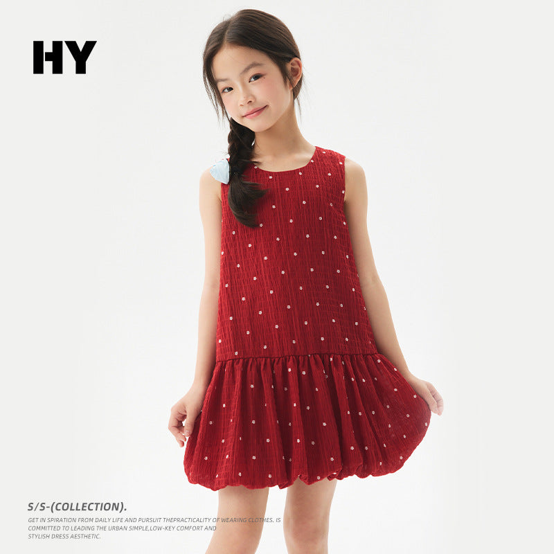 Children's Fashionable Princess Summer Korean Medium Big Children's Dress