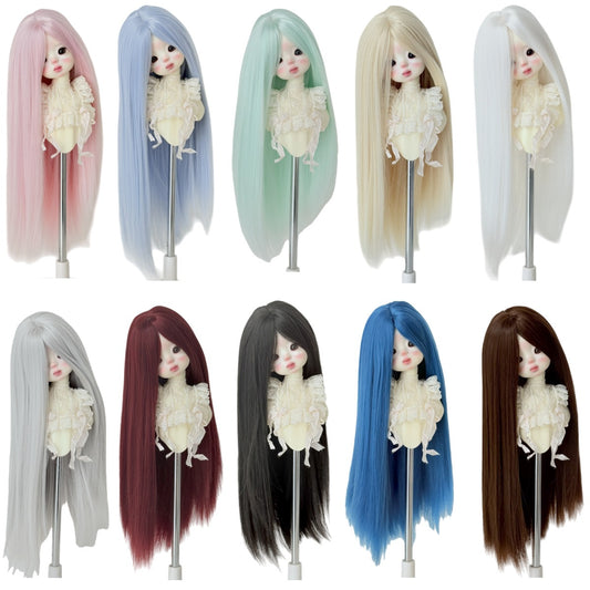 Points Soft Silk Long Straight Hair Cover Bangs Cos Wig