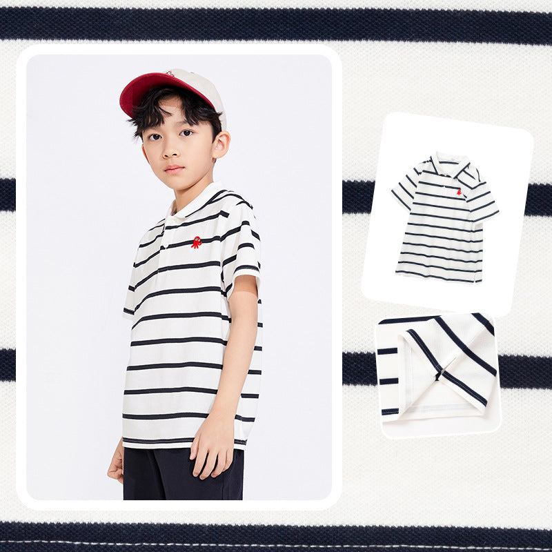 Children's Shirt For Boys Teens Babies Summer Clothes Wear Versatile White Children's T-shirt