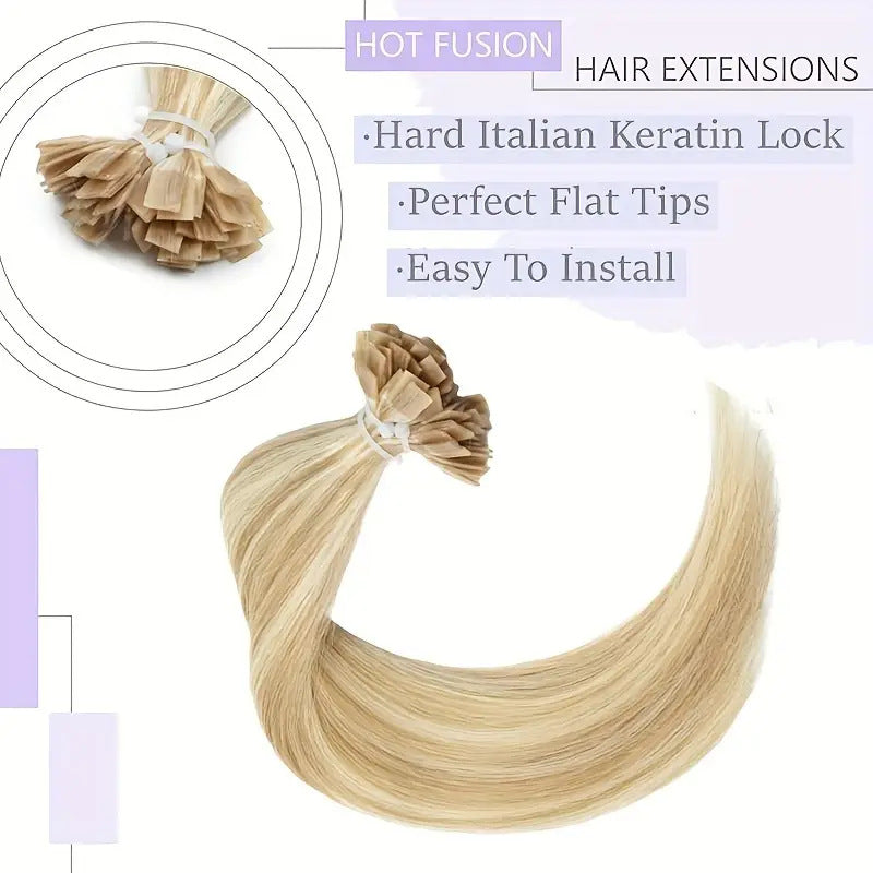 New Human Hair Foaming White Extension Long Straight Wig