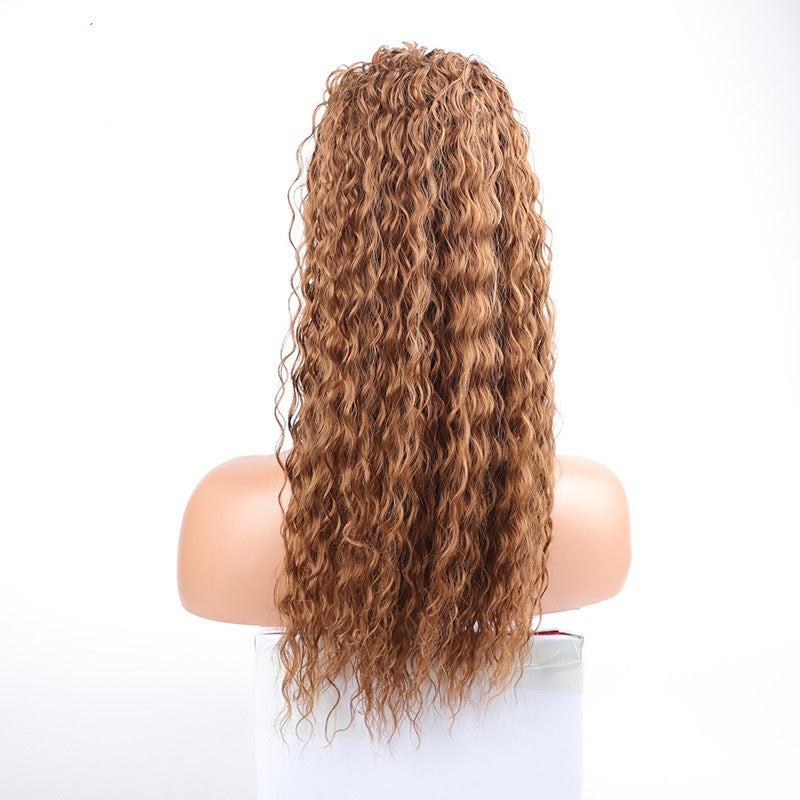 Wei Long Small Curly Hair Chemical Wig Ponytail
