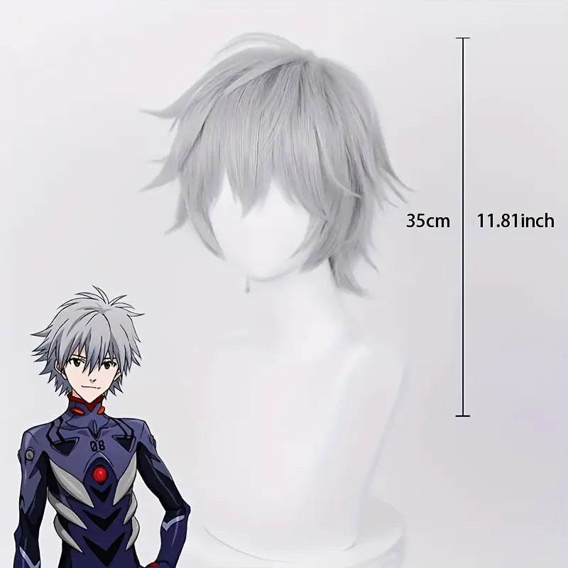 Neon Genesis Evangelion White Short Hair Cos Wig