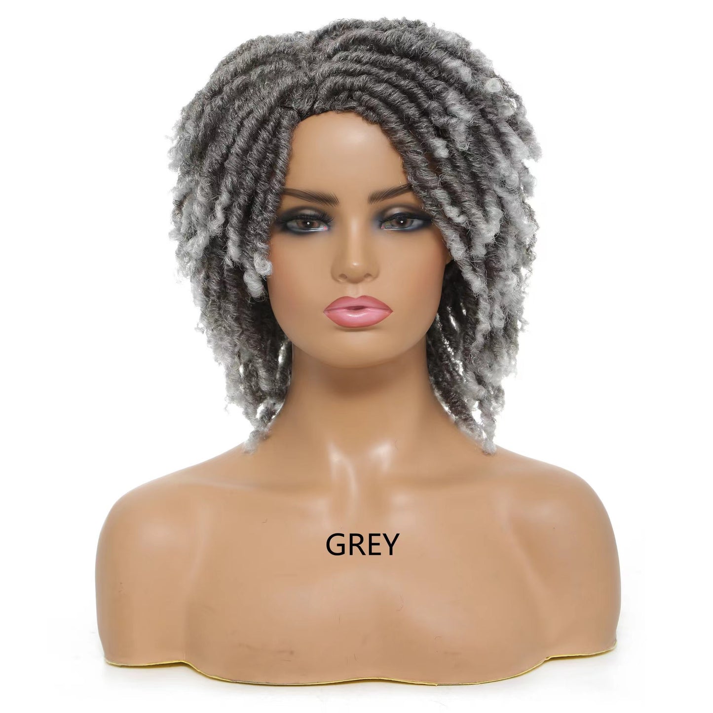 Sleeve Curved Wigs With Small Curly Hair Cover Hand Rub Wig Long Curls