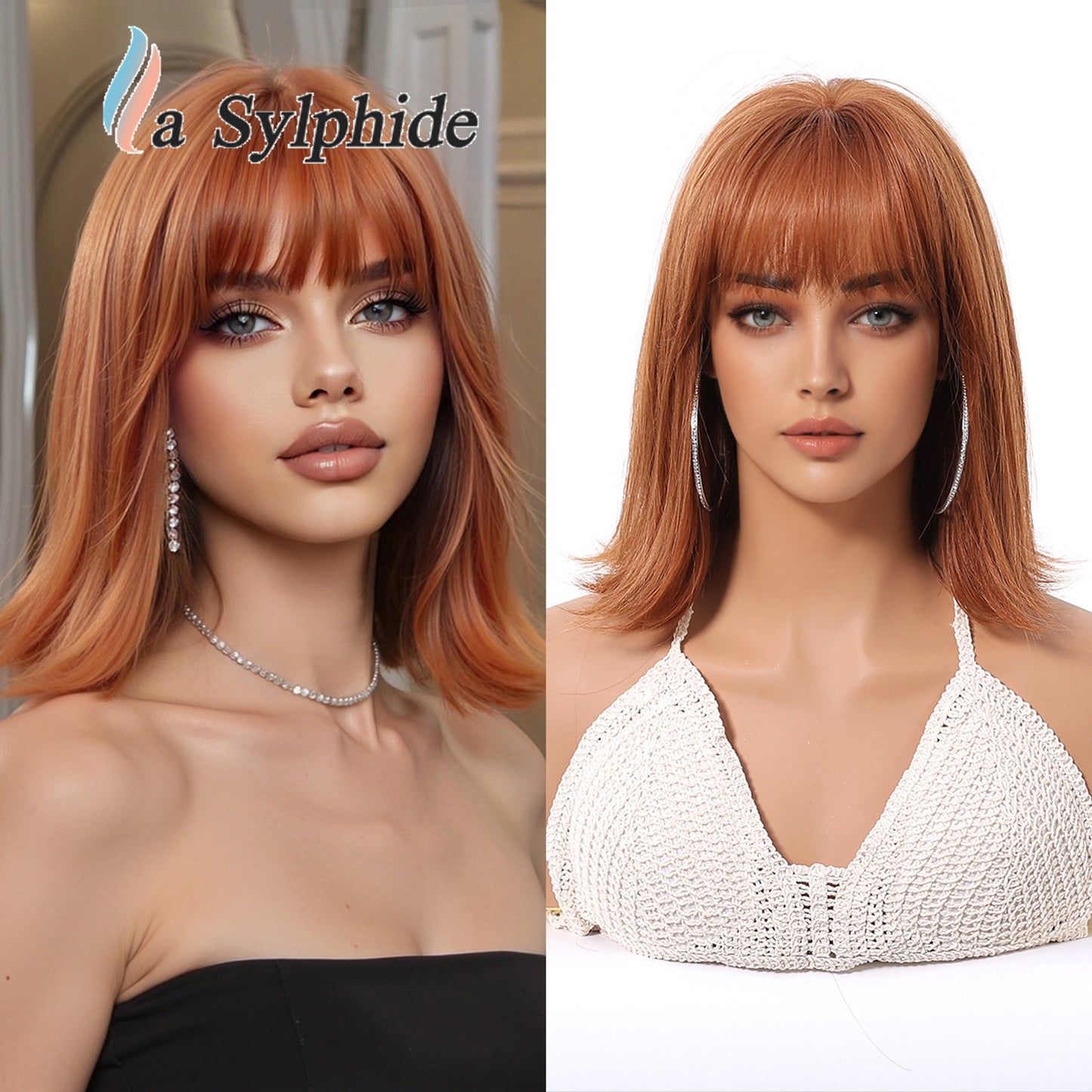 Seamless Artificial Outer Roll Full Top Mid-length Wig Short Curly Hair