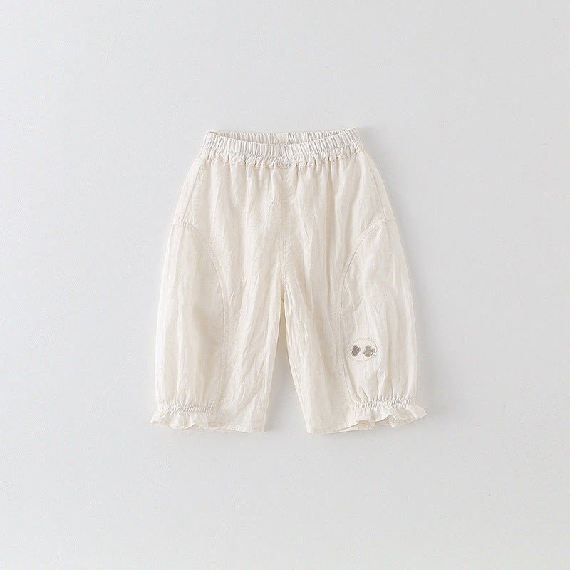 Casual Summer Korean Style Thin Infant Toddler Outerwear Capri Children's Pants