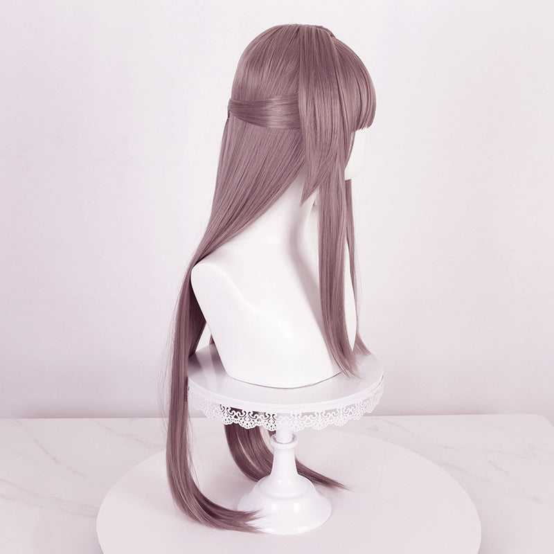 Railway Black Tower Simulation Scalp Gray Cos Wig