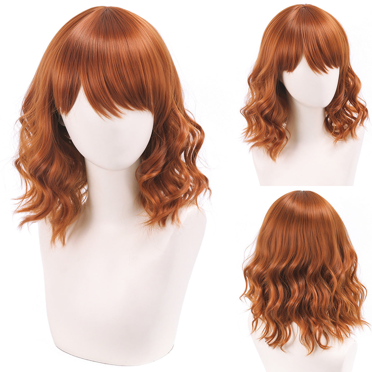 Versatile Comfortable Fringe Festival Water Ripple Wig Short Curly Hair
