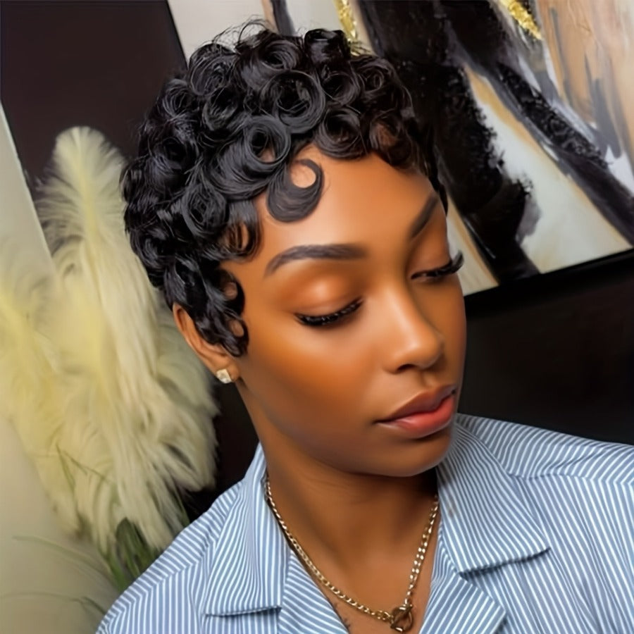 Cool Popular New Beautiful Graceful Human Real Hair Wig