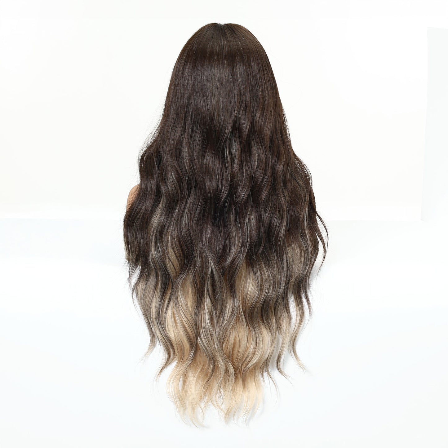 Gradient Highlight Big Wave Curly Fiber Natural Wig Long Curls