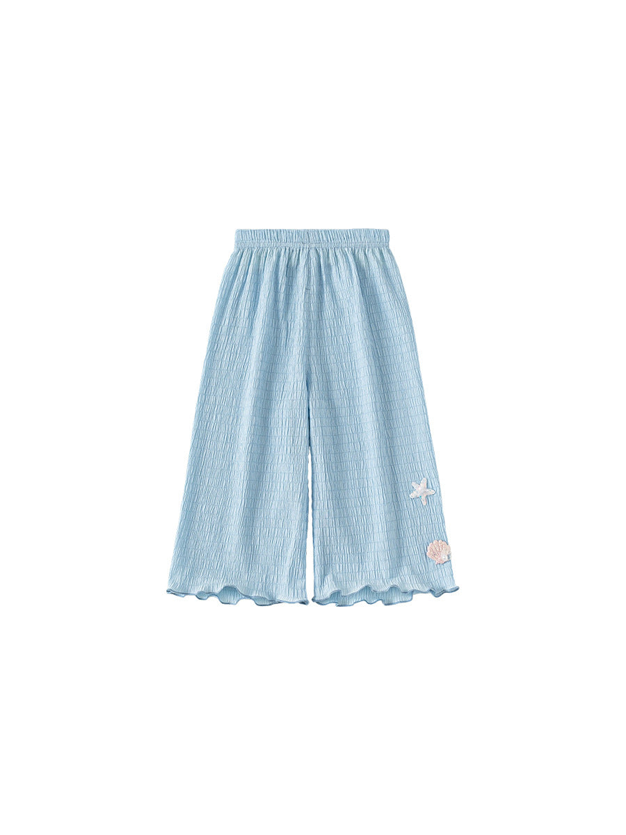 Children's Trousers Summer Thin Seaside Holiday Solid Color Children's Pants
