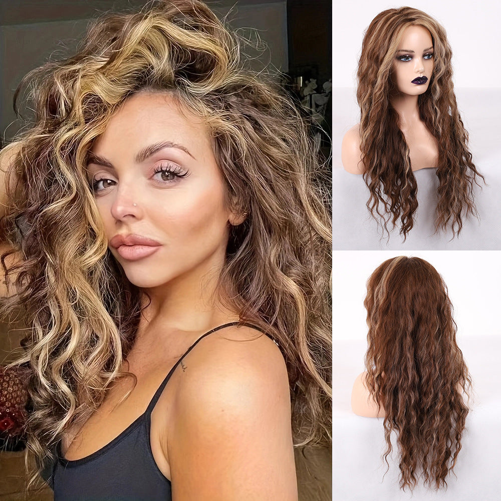 Women's Fluffy Curly Hair African Small Roll Chopsticks Wig Long Curls