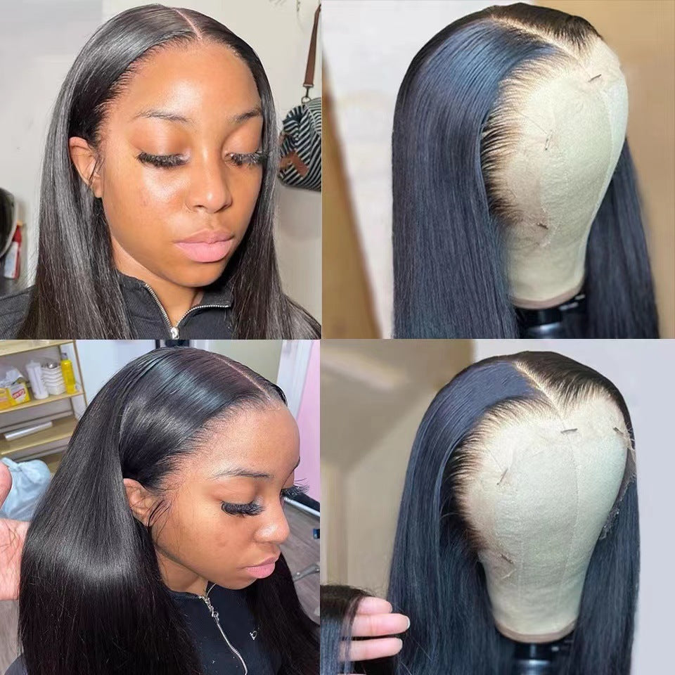 Classy Casual Front Lace Headgear Findings Long Straight Wig