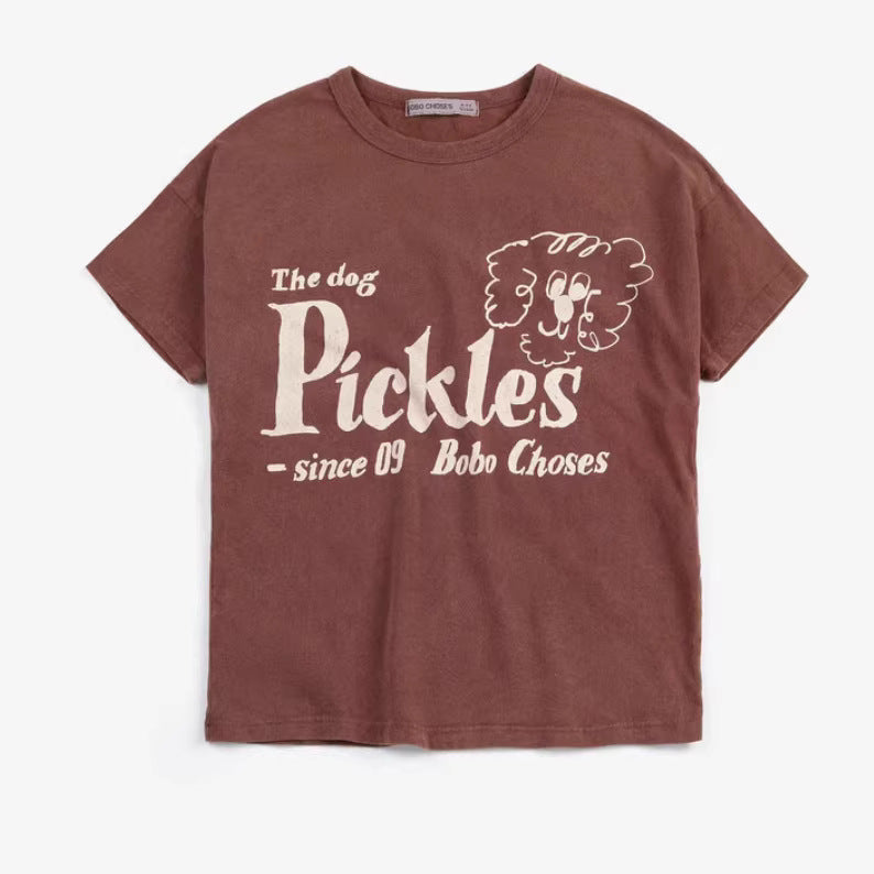 Versatile Trendy Fashion Children's Short-sleeved Printed Children's T-shirt