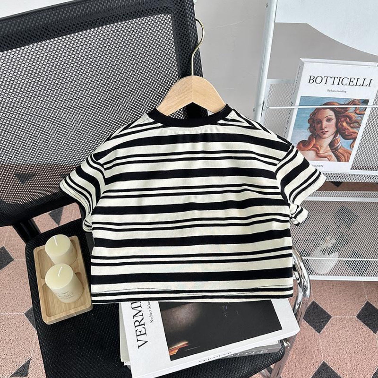 Children's Summer Contrast Color Cool Handsome Boy Short Sleeve Clothes Western Children's Suit
