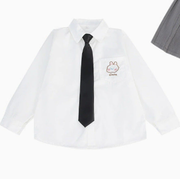 Children's Style Preppy Autumn Clothes Uniform Skirt Primary Children's Suit