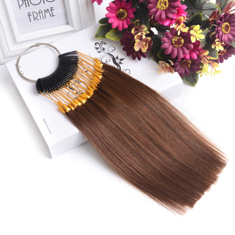 Hairdressing Salon Try Color Wool Tops Band Haircut Test Dyed Real Hair Wig