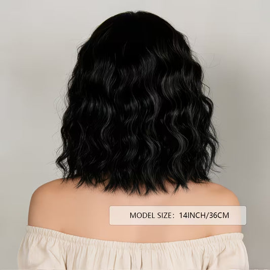 Water Ripple Rose Net Breathable Wave Female Wig Short Curly Hair