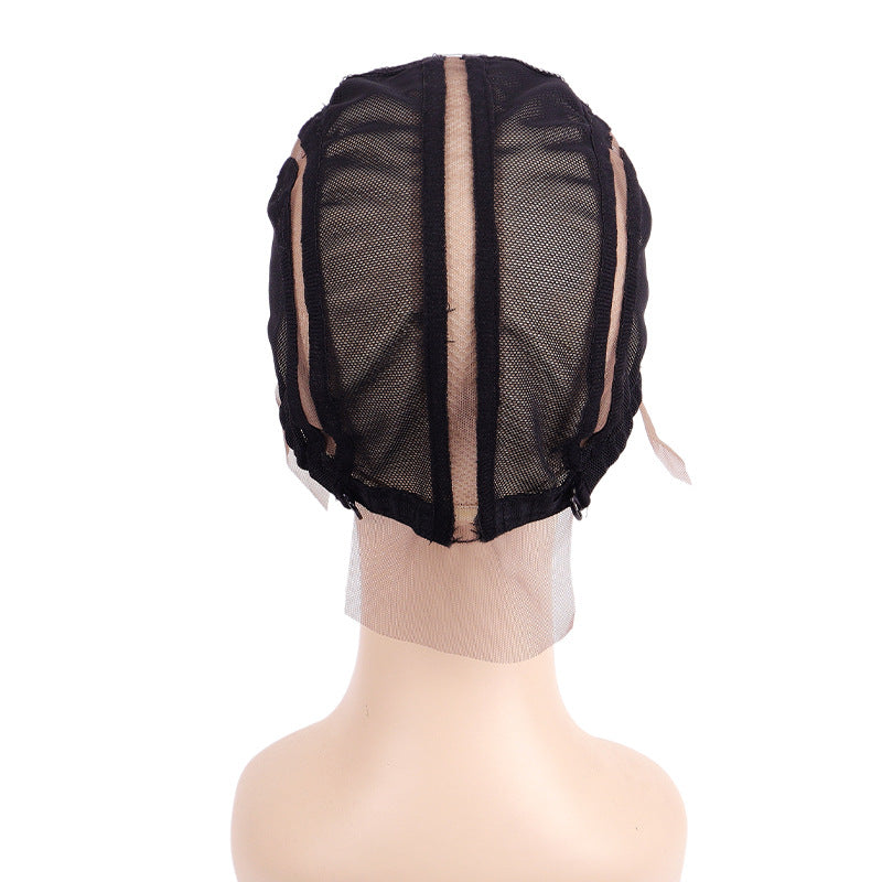Net Three-strand Braid Former Lace Head Cap Elastic Mesh Leather Other Wig