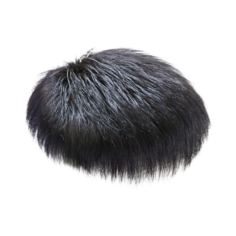 Men's Hair Seamless Head Real Invisible Natural Shape Fluffy Light Breathable Wig