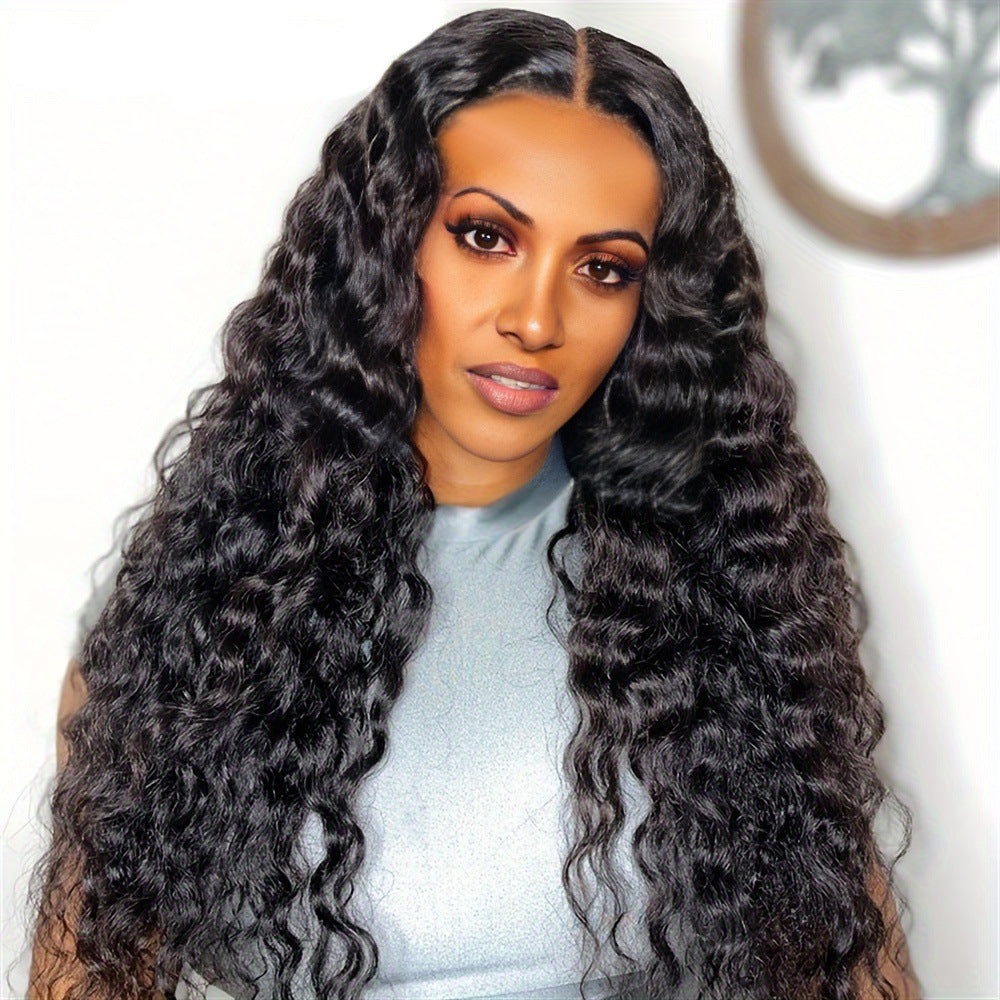 Chemical Fiber Curly Hair African Medium Small Volume Former Lace Wig Long Curls