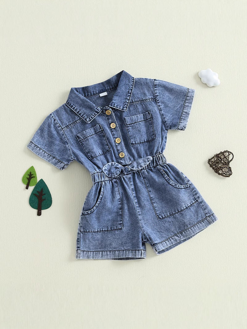 Jumpsuit Summer Fashion One-piece Shorts Solid Color Casual Jumpsuit, Climbing Suit