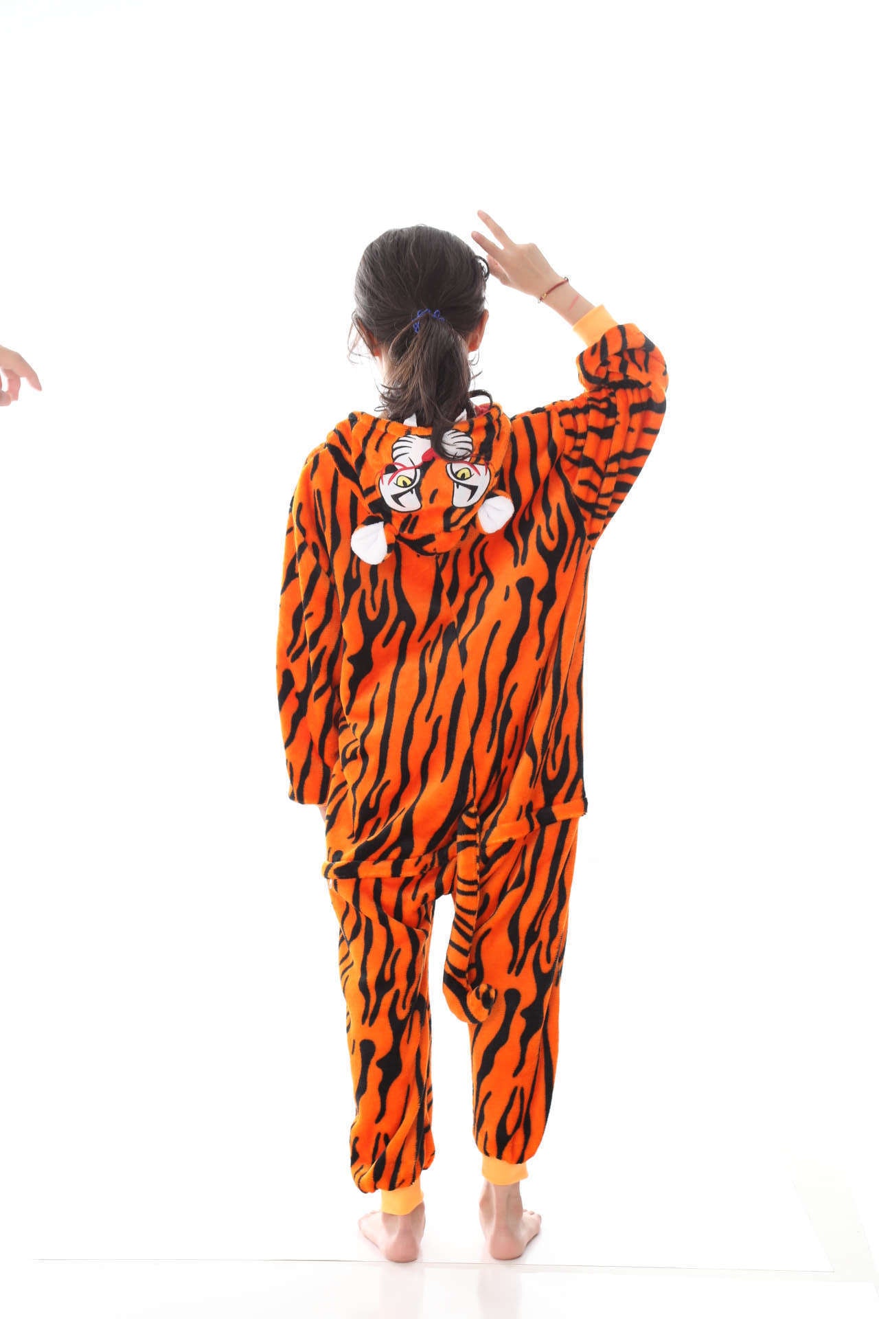 Children's Cartoon Animal One-piece Pajamas Rainbow Flannel Lion Cute Long Jumpsuit, Climbing Suit