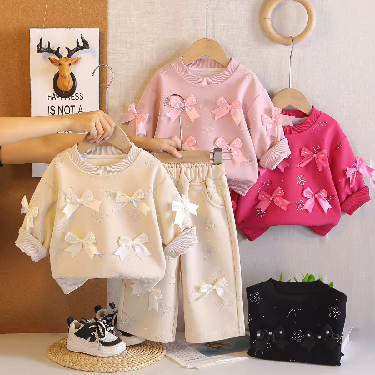 Spring Suits Western Style Fashionable Bow Children's Suit