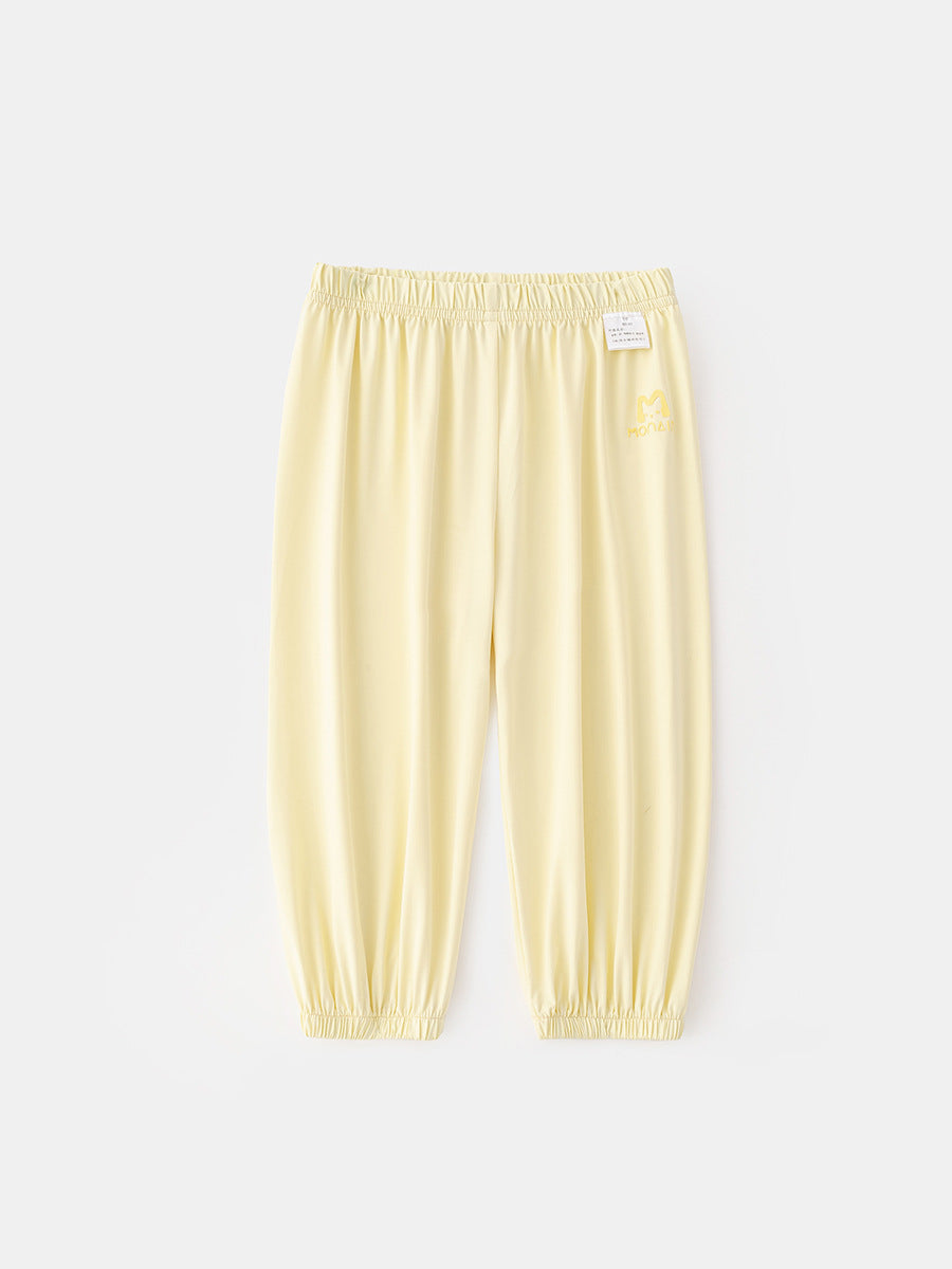 Children's Trousers Summer Ice Silk Cool Feeling Ankle Banded Thin Uv Children's Pants
