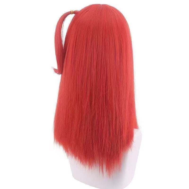 Lonely Rock Red Side Ponytail Modeling Cos Wig