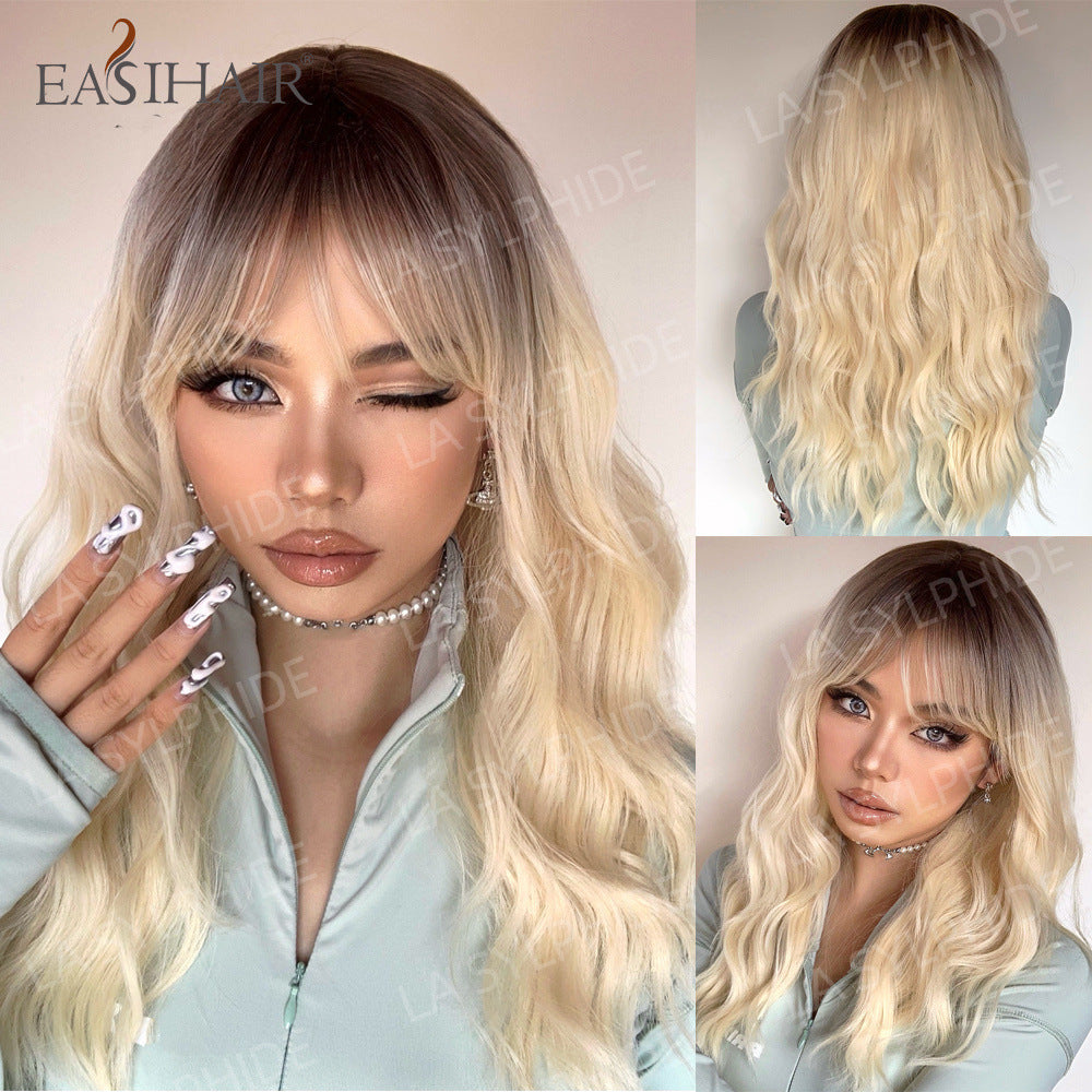 High Skull Top Best-selling Female Straight Bangs Short Wig Long Curls