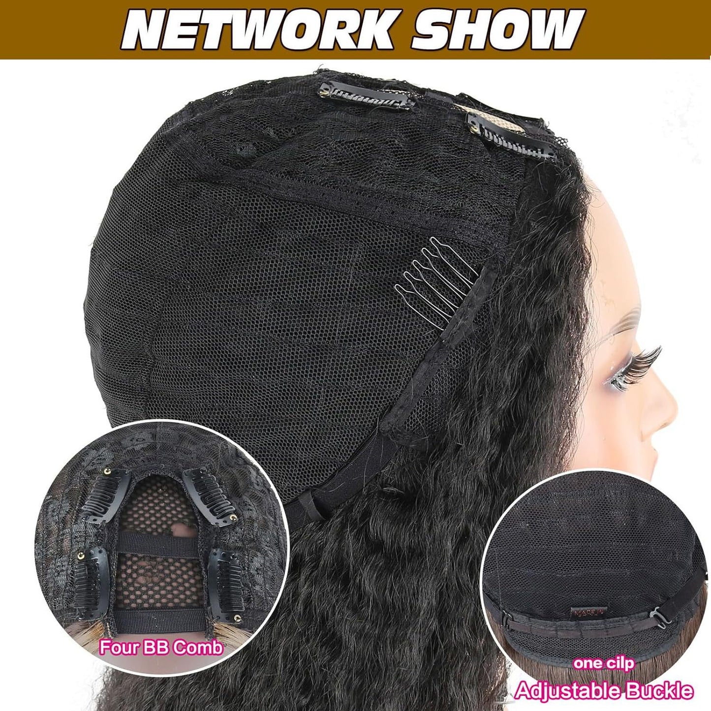 Comfortable Chemical Fiber Straight Hair African Wig Long Curls