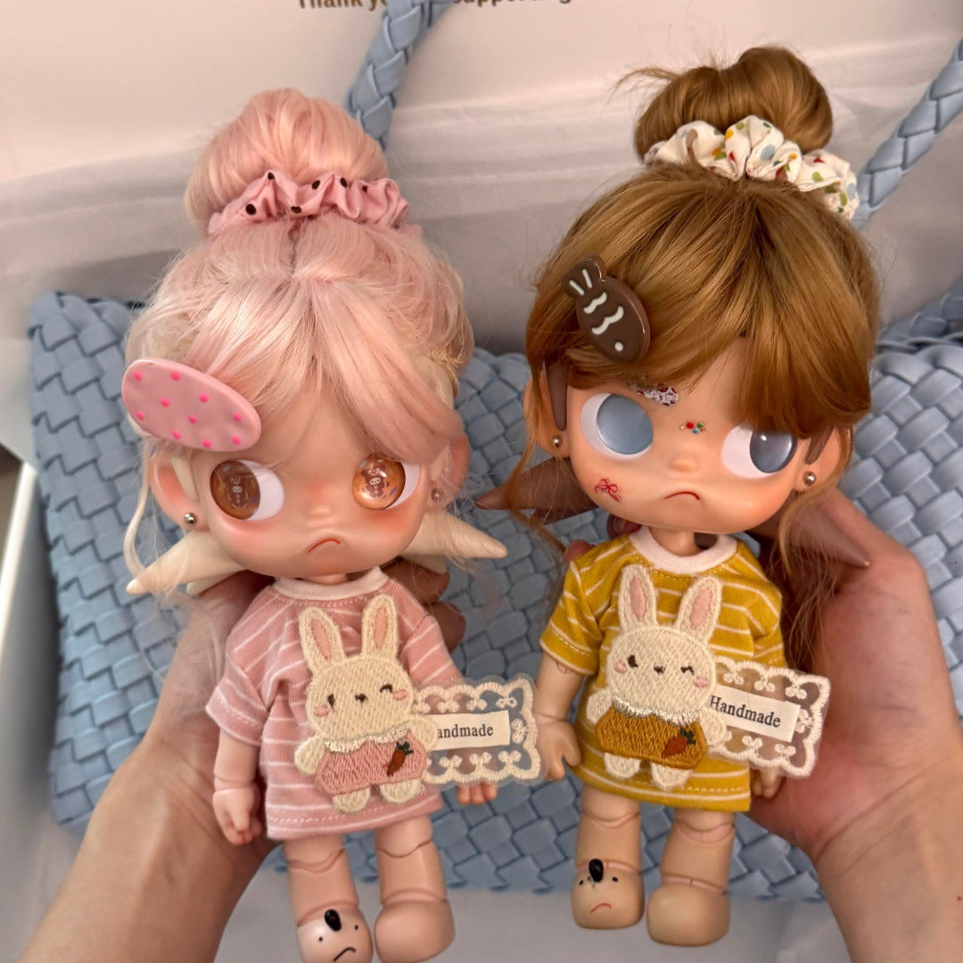 Zi Curly Hair Straight Bangs Gingerbread Man Soft Silk Volume Cos Wig
