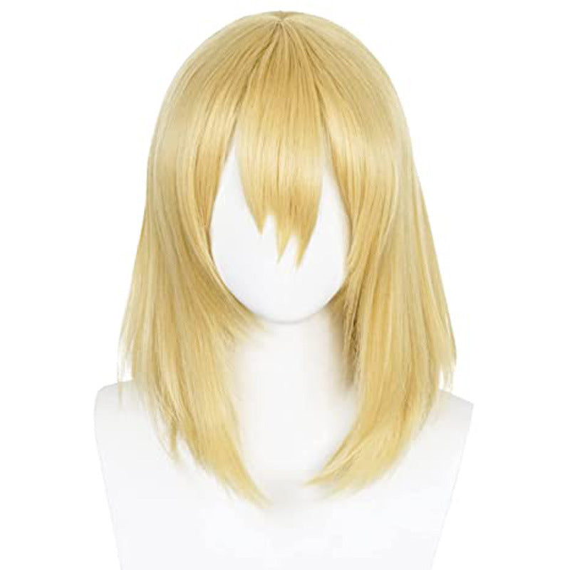 Castle Hal Special Golden Artificial Scalp Cos Wig