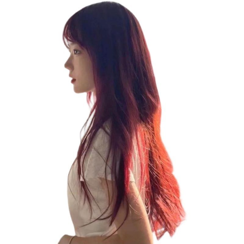 Top Female Hair Bangs Natural Summer Ladies Head Long Straight Wig