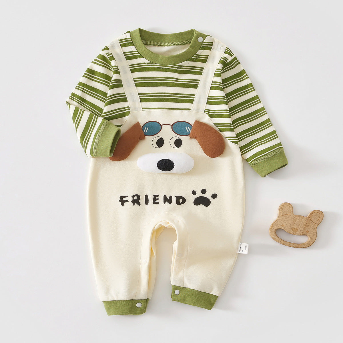 Women's & Men's Infant Long Sleeve One-piece Romper Clothes Born Pure Cotton Cartoon Jumpsuit, Climbing Suit
