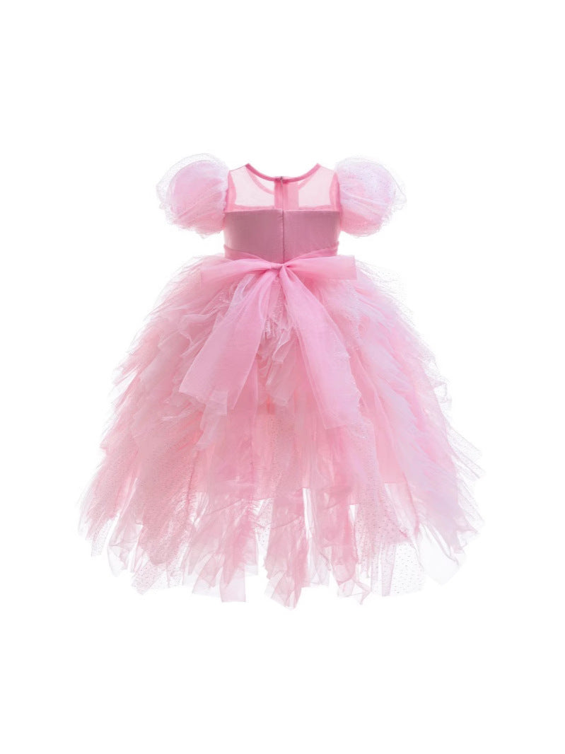 Children's Frozen Birthday Summer Western Style Sequined Princess Tulle Children's Dress