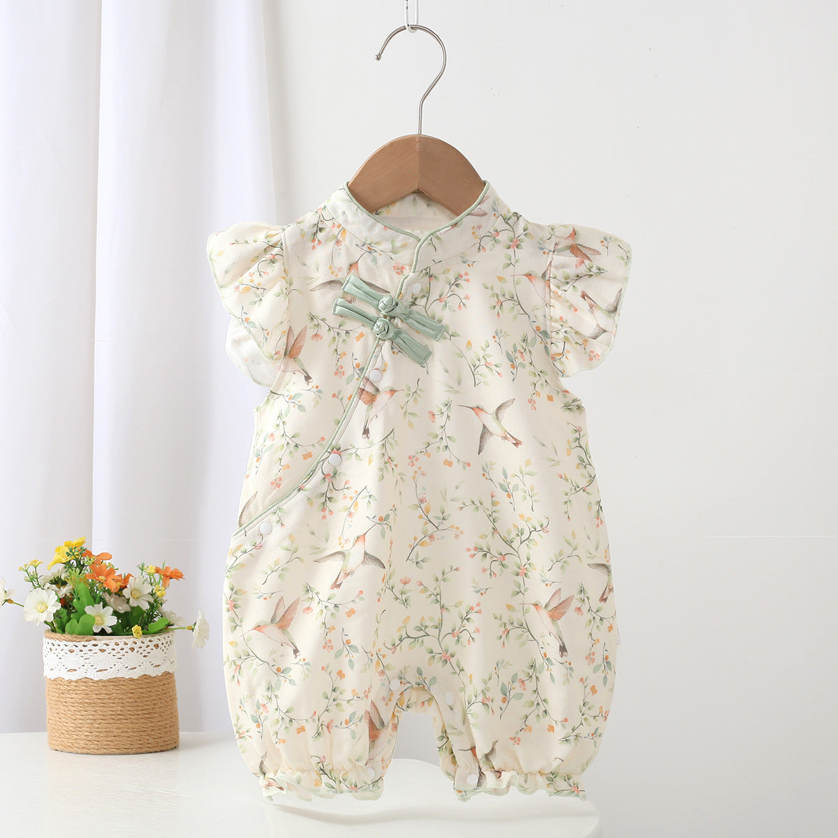 Buckle Jumpsuit Out Boneless Romper Jade Bamboo Jumpsuit, Climbing Suit