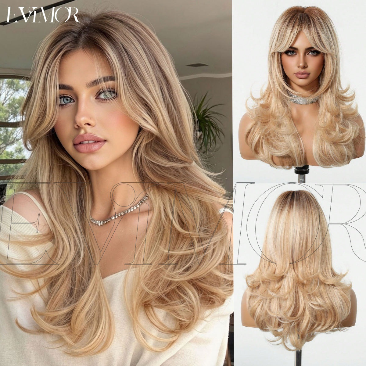 Outer Roll Lazy Atmosphere Feeling Mid-length Curly Wig Long Curls