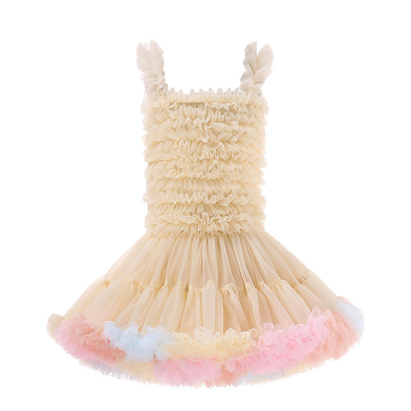 Children's Sleeveless Sling Princess Birthday Vest Tulle Children's Dress