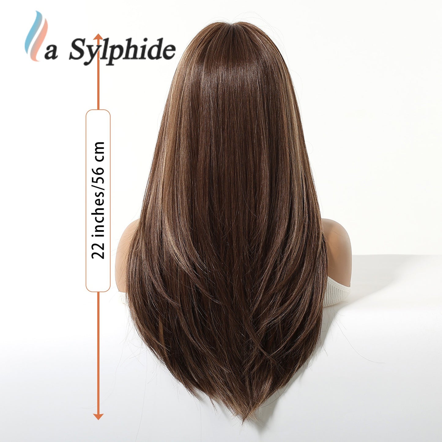 Dyed Brown Layered Curly Hair Mechanism Wig Long Curls