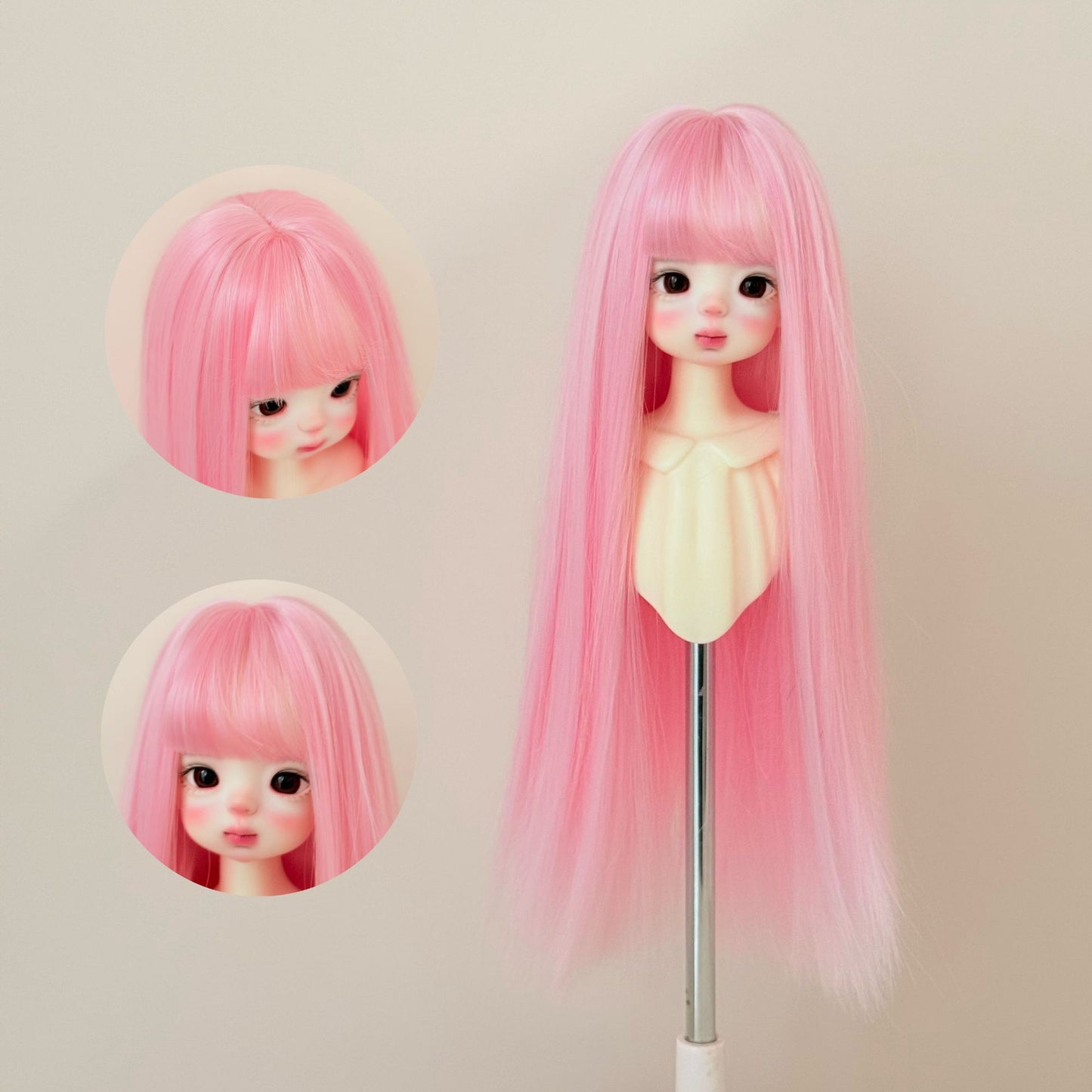 Silk Long Straight Hair Cover Bangs Rough Cos Wig