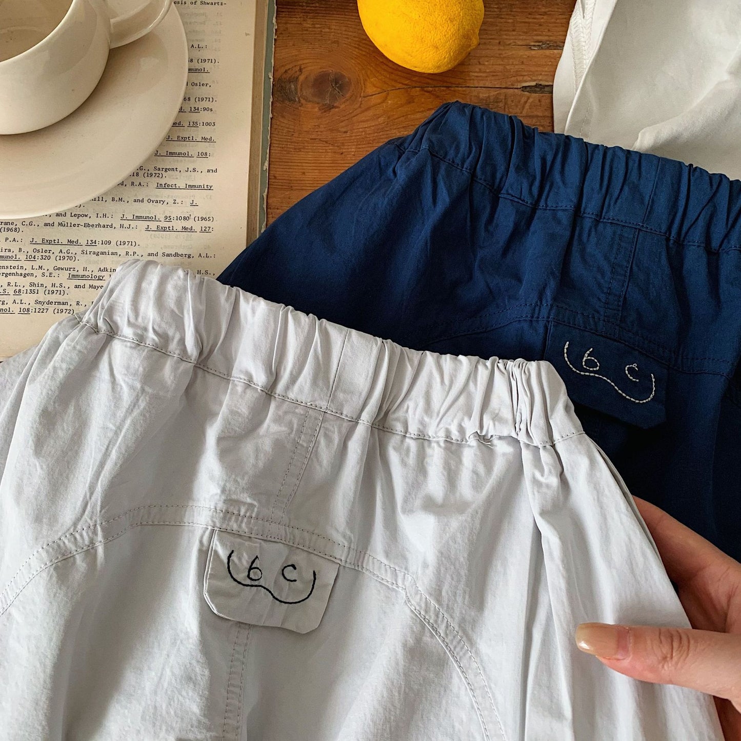 Children's Shorts Summer Solid Color Washed Fifth Children's Pants