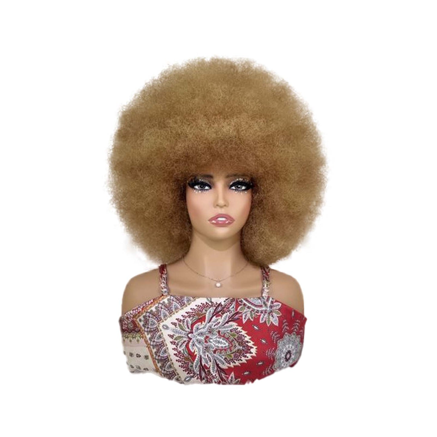 Afro Fiber Head Cover Long Straight African Small Wig Short Curly Hair