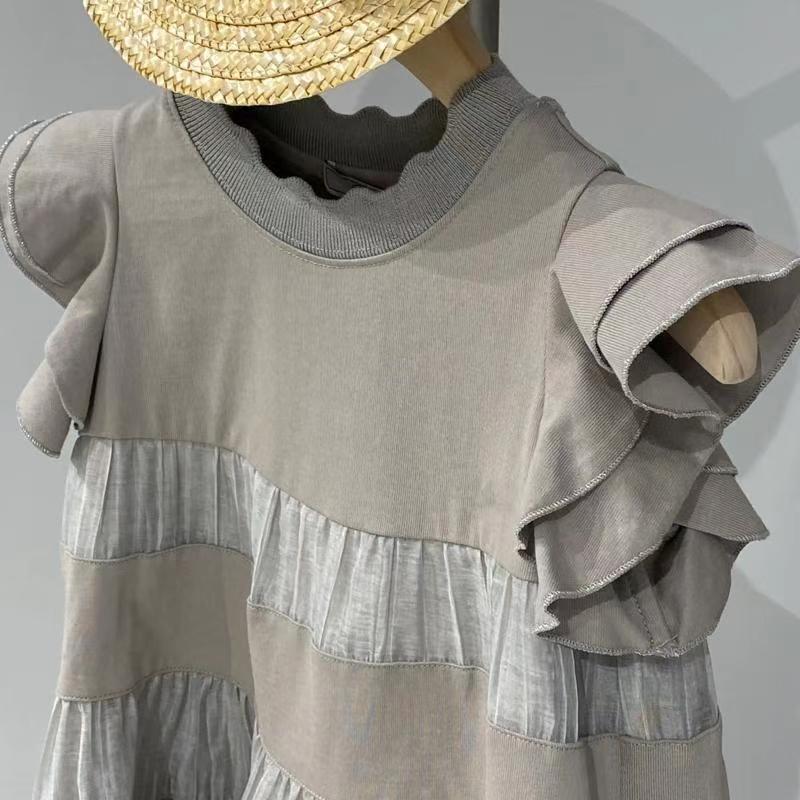 Children's Summer Western Style Fashion Thin Flounced Skirt Sleeve Children's Dress