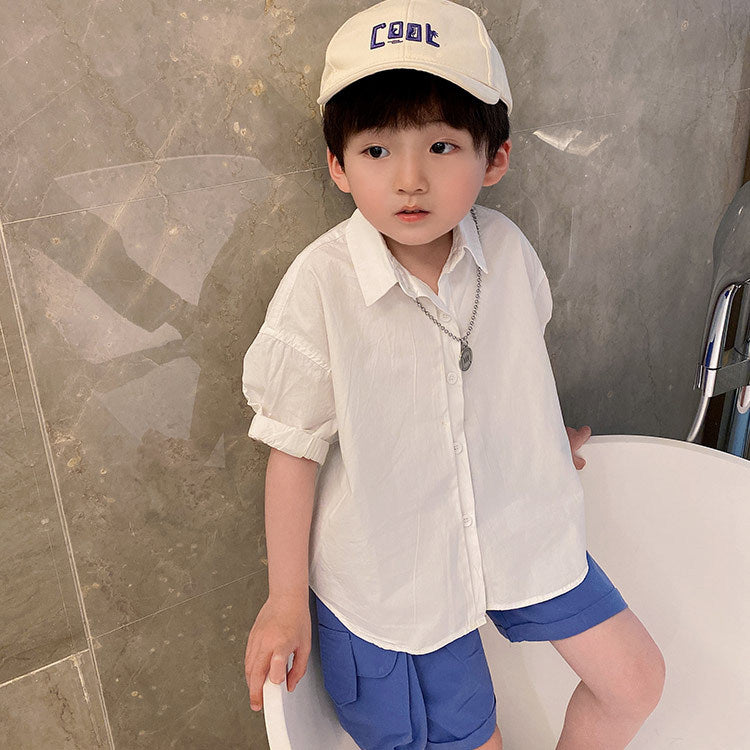 Children's Clothing Summer Korean Loose Medium Big Fashion Children's Shirt