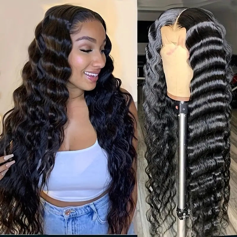 High Temperature Synthetic Wigs African Small Curly Front Wig Long Curls