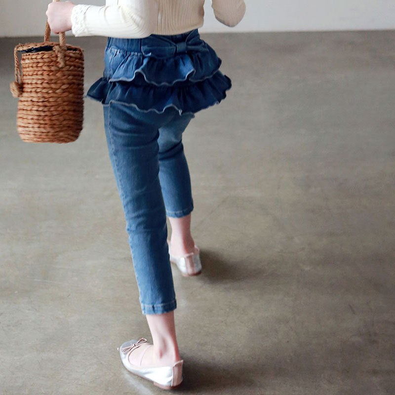 Spring Jeans Strawberry Shan Double Layer Children's Pants